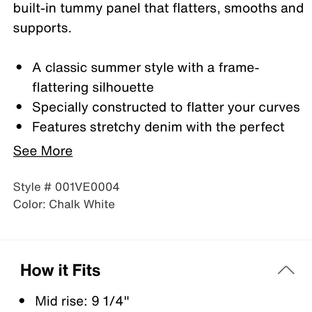 nwt levis shaping bermuda Women's White Denim Shorts 30 - Picture 7 of 7